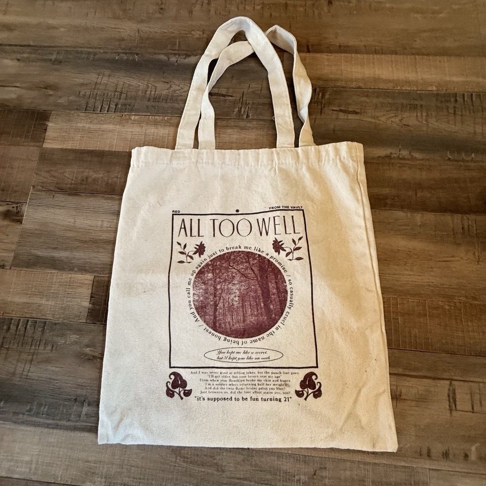 Taylor Swift All Too Well Canvas Bag